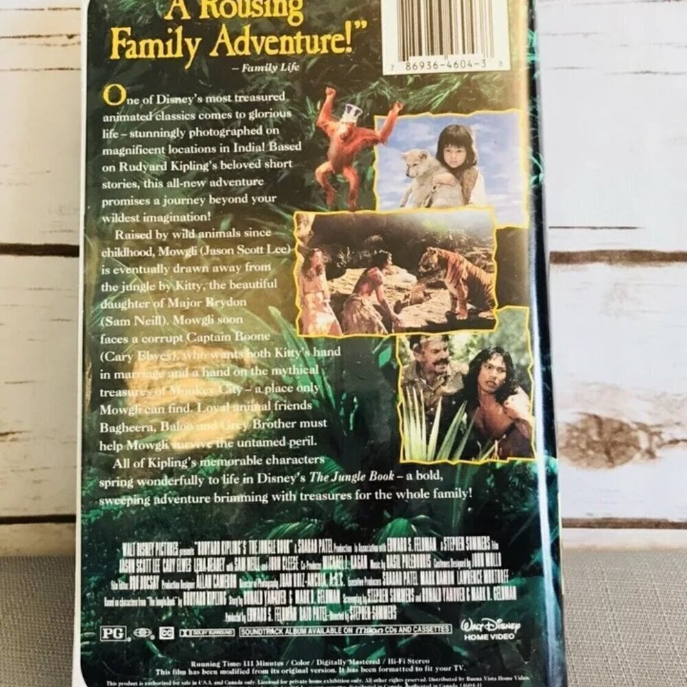 THE JUNGLE BOOK Disney's VHS Home Video Tape in Clamshell Case - Picture 2 of 6